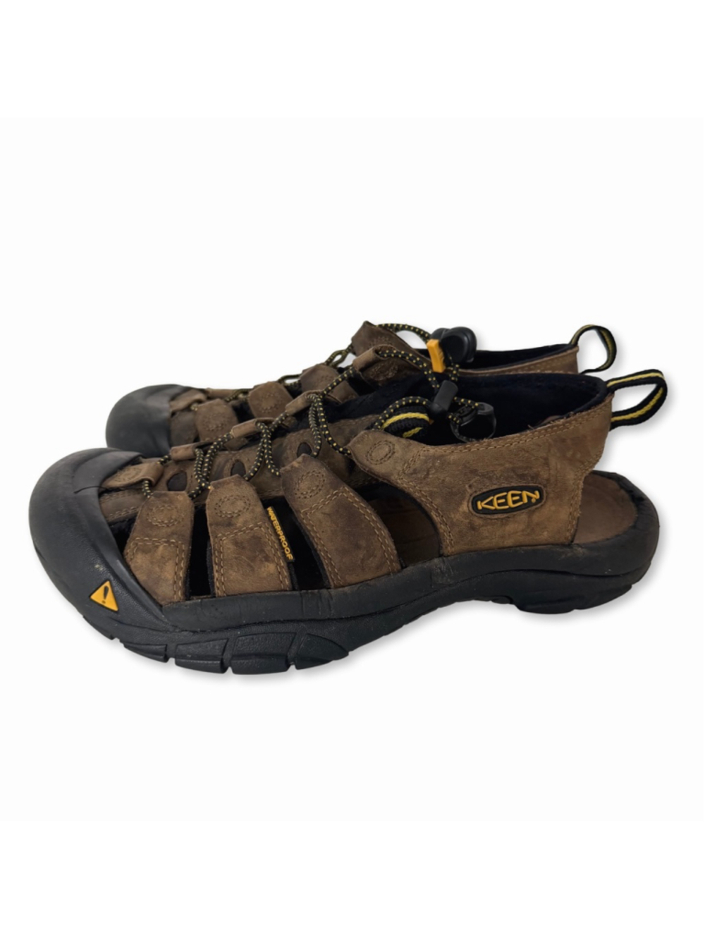 KEEN Newport Leather Hiking Sandals Men's 8 Bison Brown Waterproof